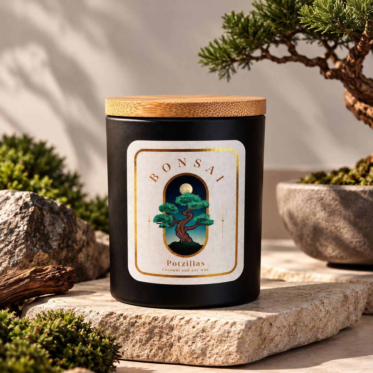 Prémiová vonná svíčka Bonsai