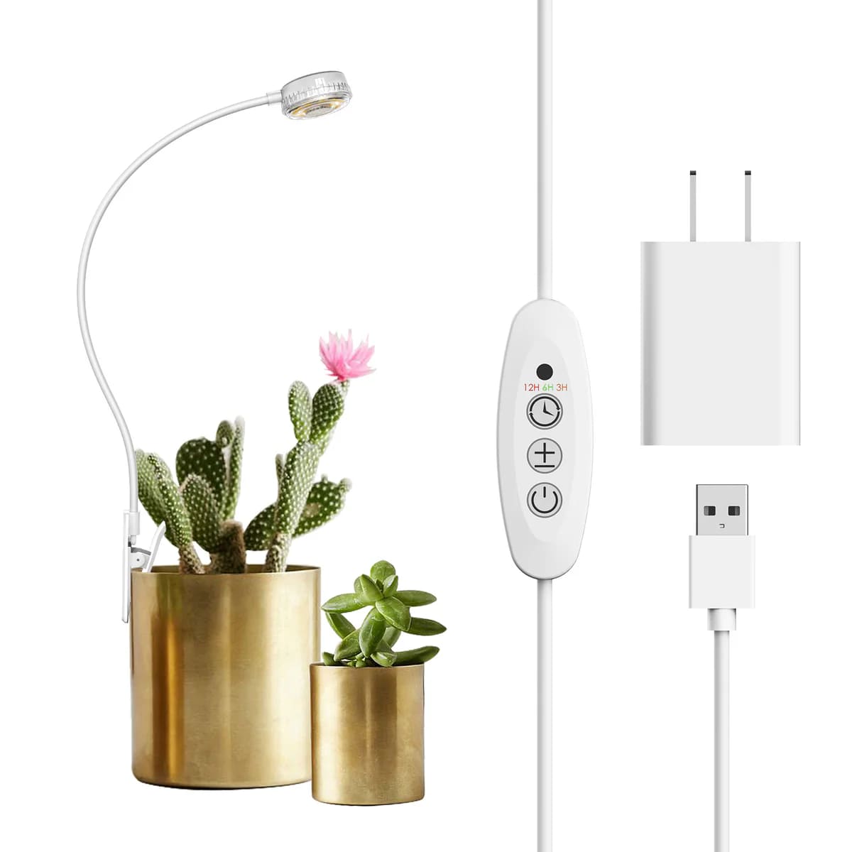 SANSI 10W LED nastavitelná lampička pro růst rostlin s časovačem