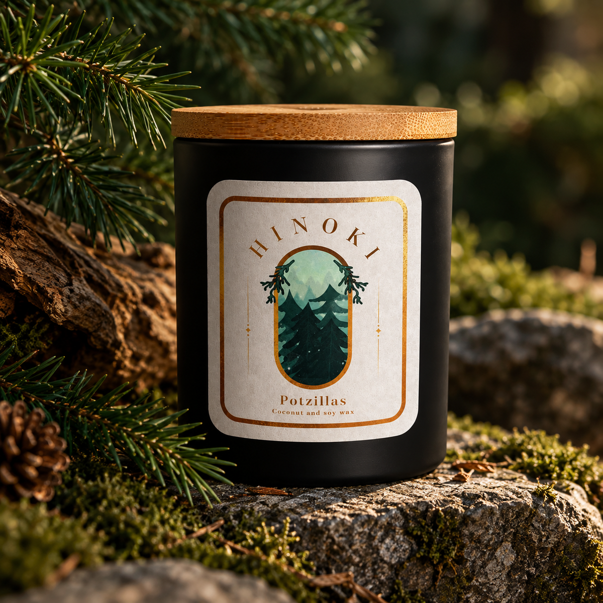 Prémiová vonná svíčka Hinoki
